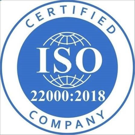 ISO 22000:2018 Certified